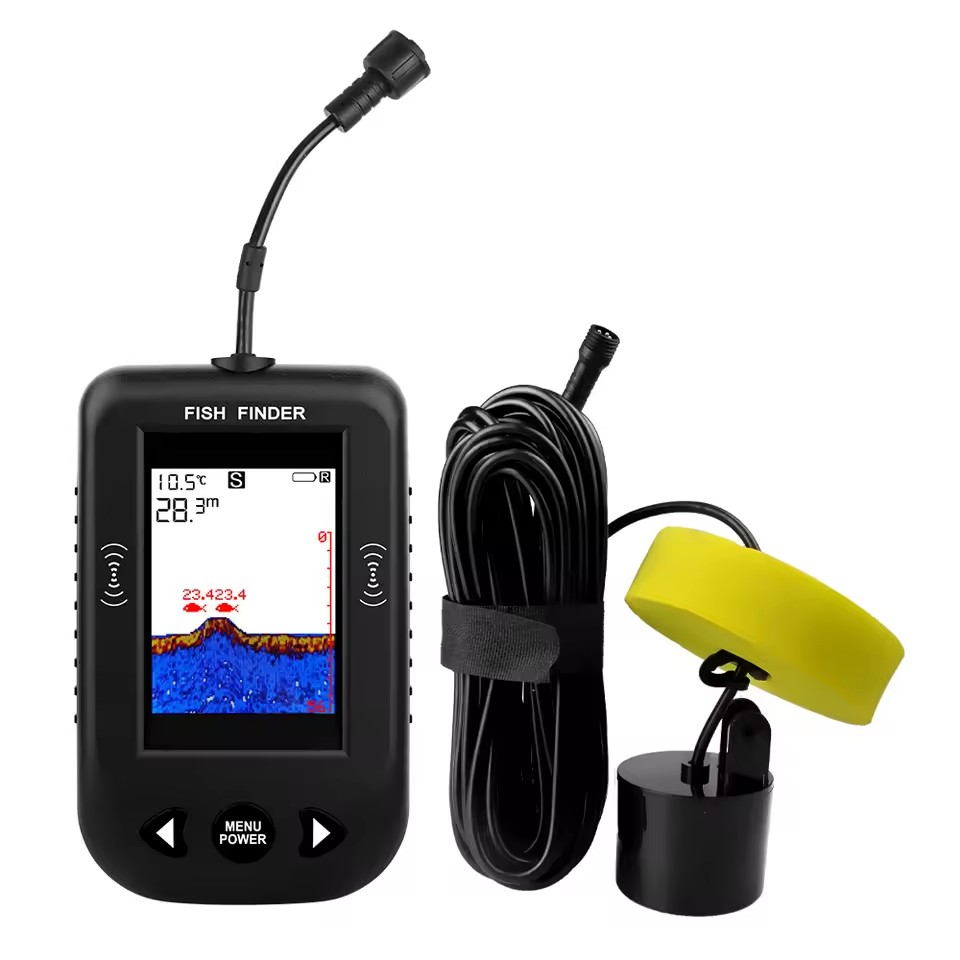 Fish Finder Transducer - Alarm 100M Sonar Portabel Pencari Ikan