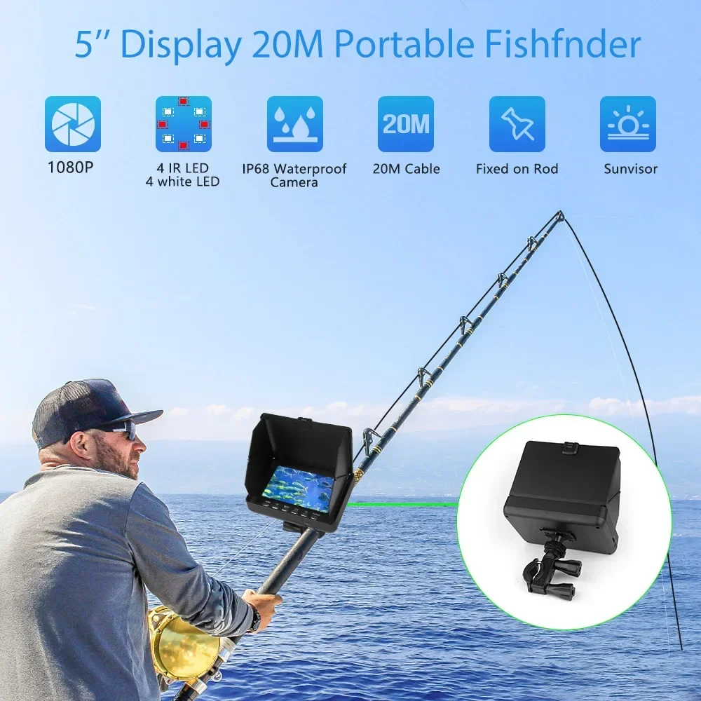 Pencari Ikan Layar LCD 5.0 Inc - Fishing Camera ulasan dan harga