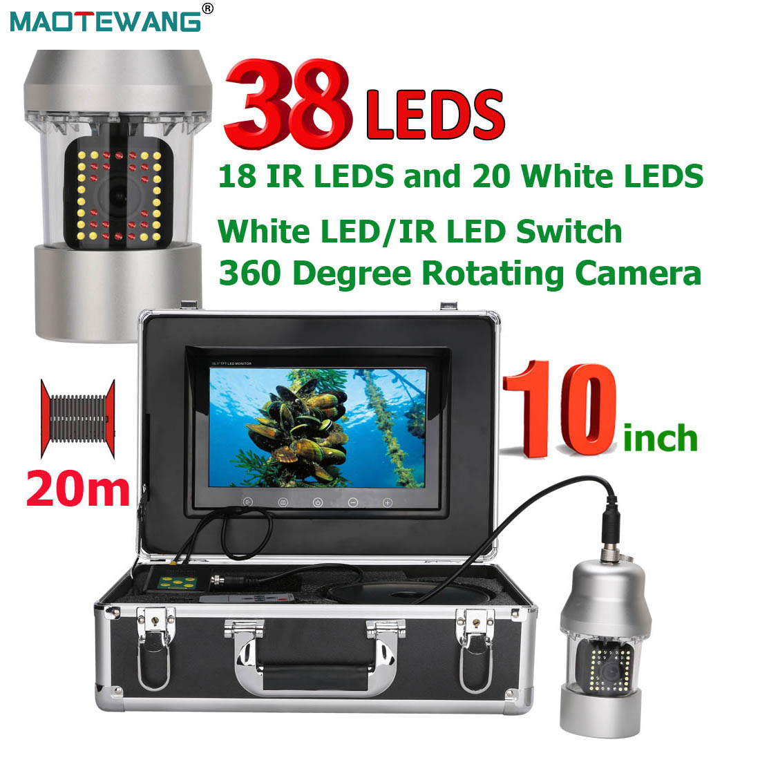 MAOTEWANG kamera Video memanci - Fish Finder Cable ulasan dan harga