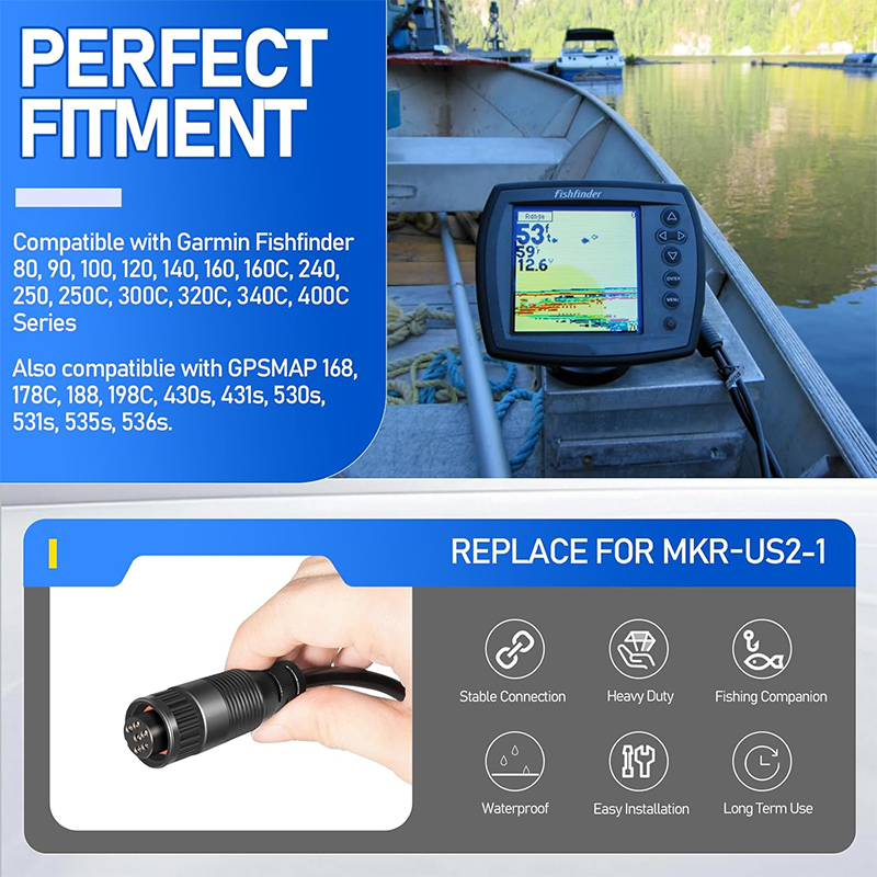 Kabel Adaptor MKR-US2-1 Univer - Fish Finder Cable ulasan dan harga