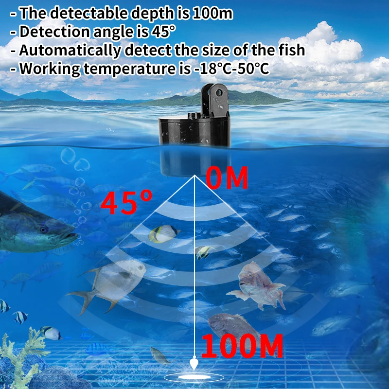 Alarm 100M Sonar Portabel Penc - Fish Finder Transducer ulasan dan harga