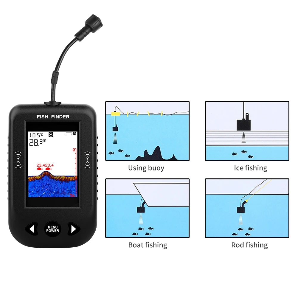 Alarm 100M Sonar Portabel Penc - Fish Finder Transducer ulasan dan harga