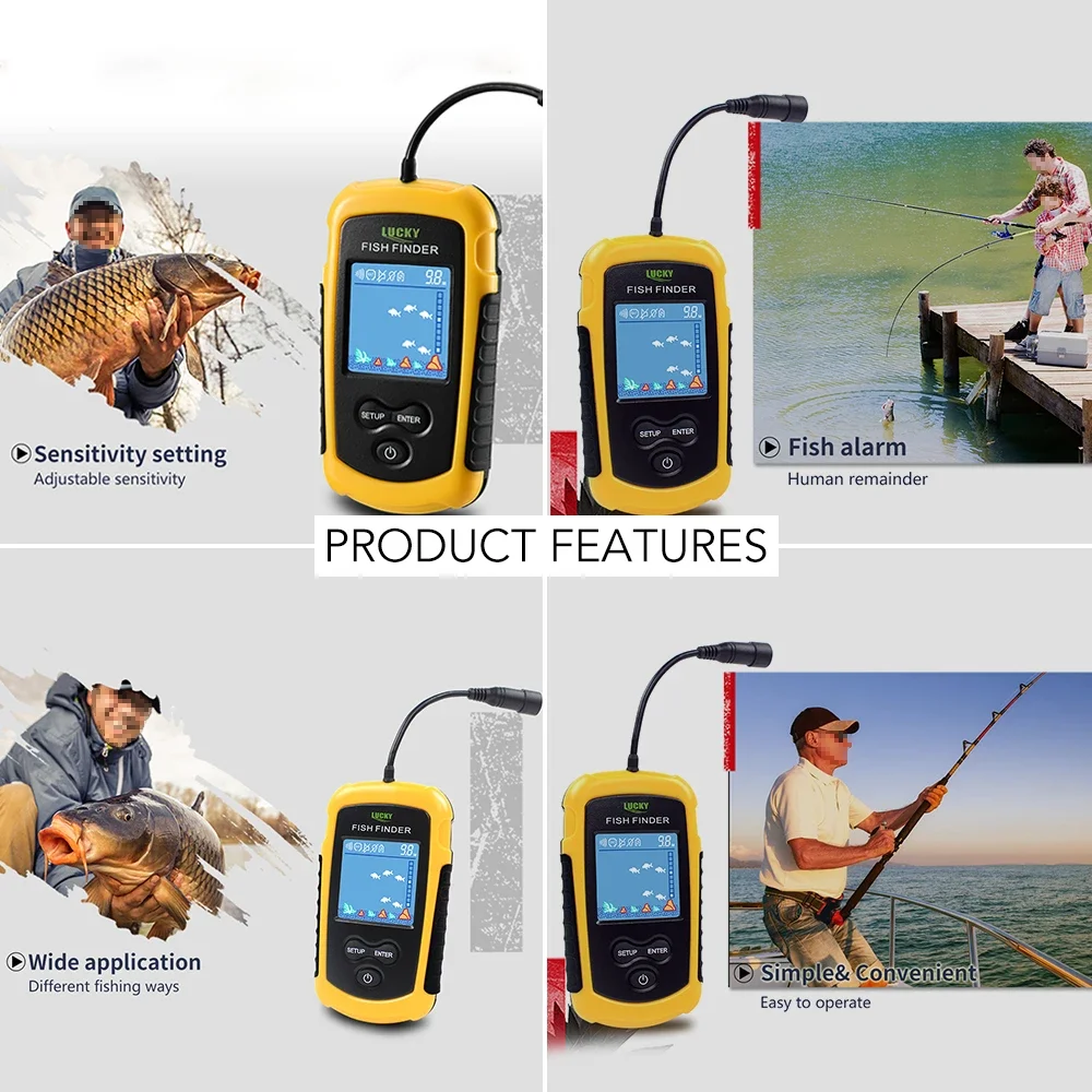 Penemu ikan berkabel portabel  - Fish Finder Cable ulasan dan harga