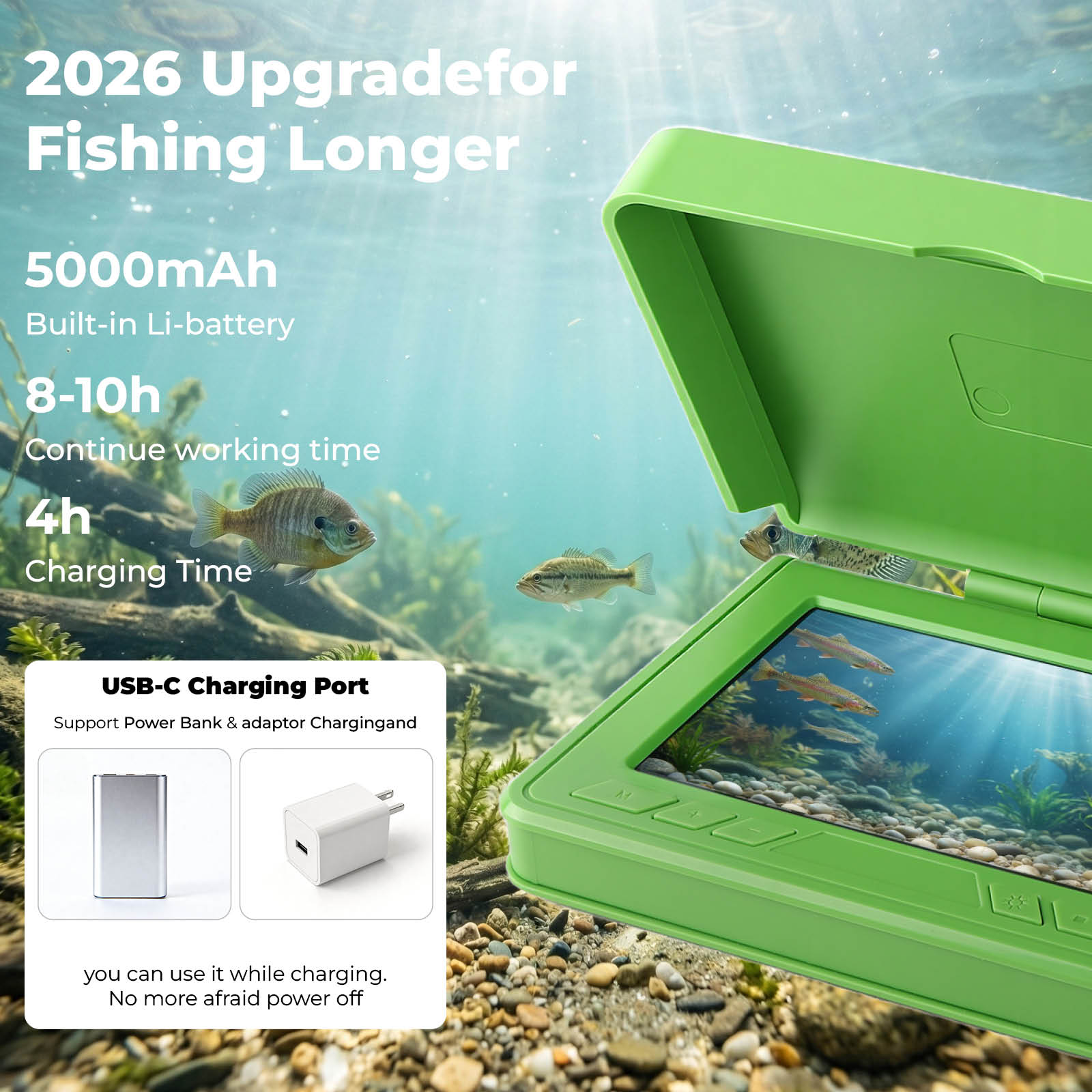 Pencari Ikan Visual Bawah Air  - Fish Finder Portable ulasan dan harga