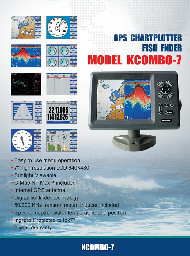 Kcombo-7 7 inci ONWA GPS Plott - Fishing Gps ulasan dan harga