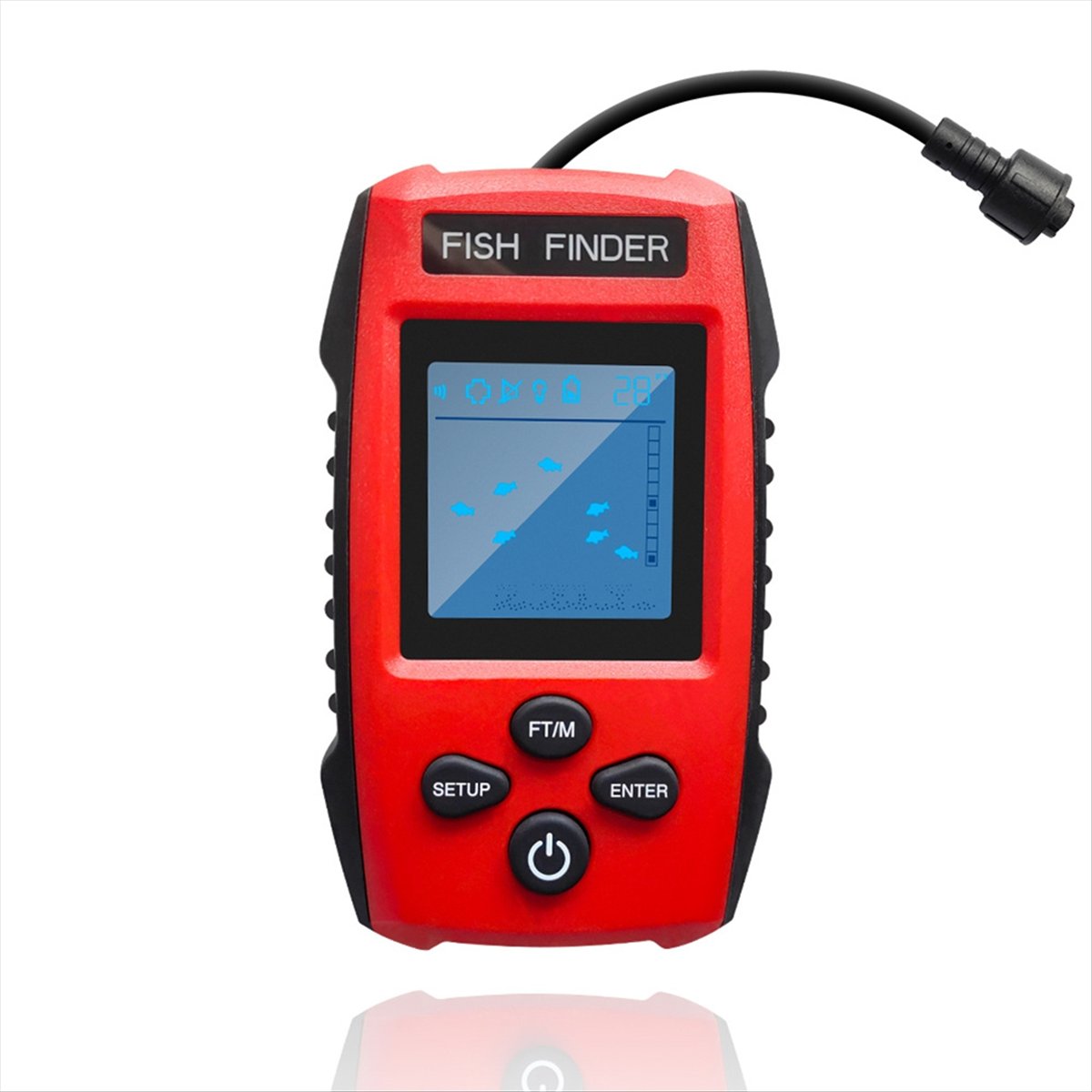 Transduser Sonar Berkabel LCD  - Fish Finder Transducer ulasan dan harga
