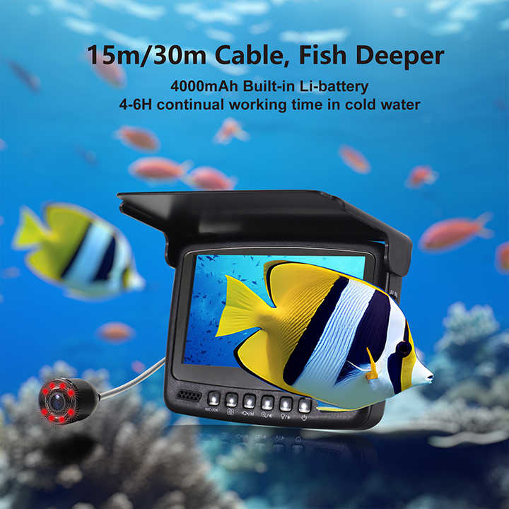 Layar 4.3 Inci Bawah Air 15/30 - Fishing Camera ulasan dan harga