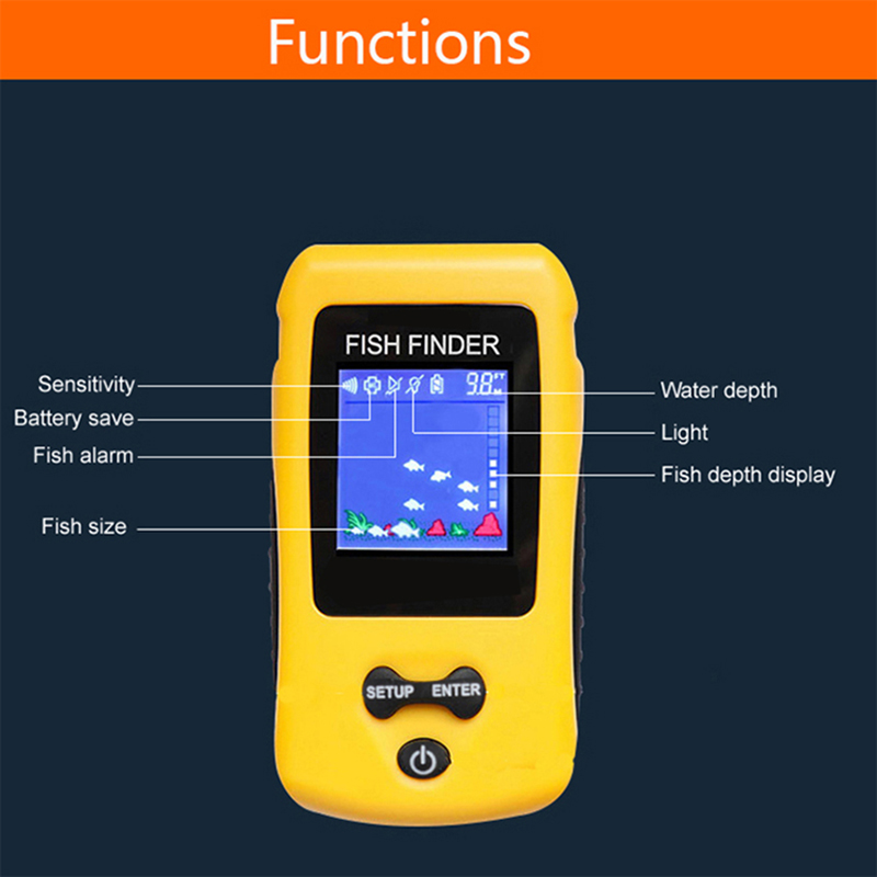 Alat Pendeteksi Ikan Nirkabel  - Fish Finder Transducer ulasan dan harga